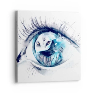 Impression sur toile - Image sur toile - Face à face avec la nature sauvage - 30x30 cm