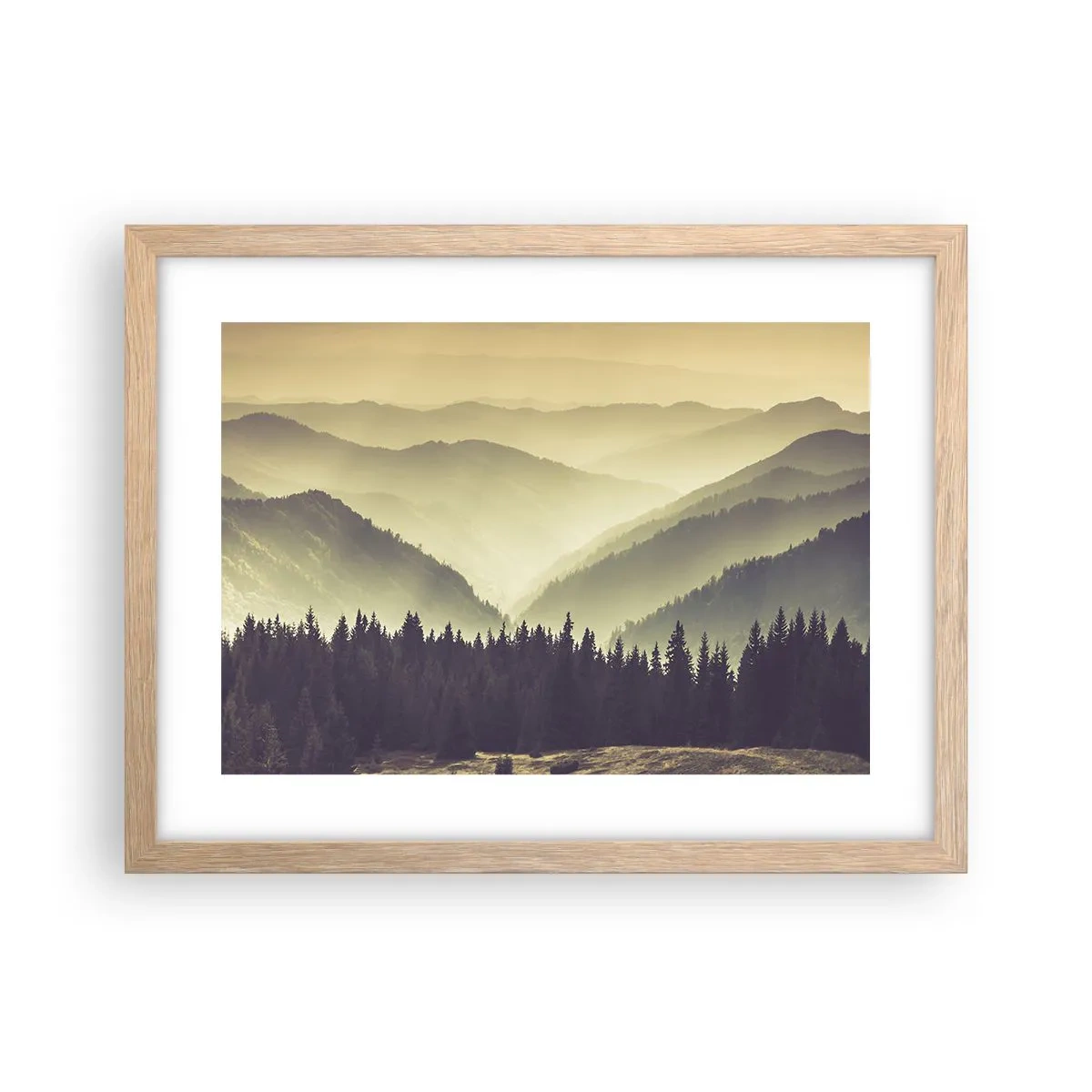 Affiche dans un chêne clair - Poster - Derrière les sept montagnes… - 40x30 cm
