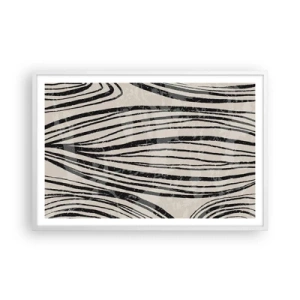 Affiche dans un cadre blanc - Poster - Ligne de marécage - 91x61 cm