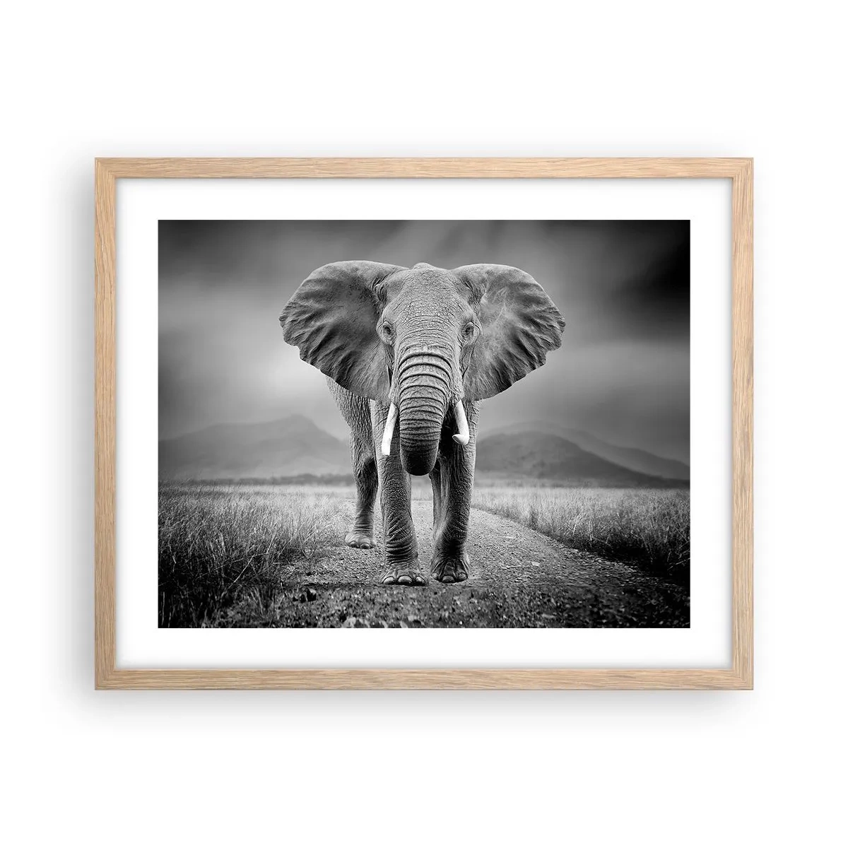 Affiche dans un chêne clair - Poster - Les hôtes vous saluent - 50x40 cm