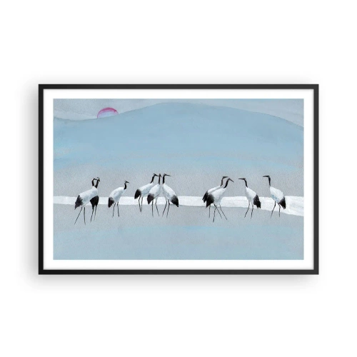 Affiche dans un cadre noir - Poster - Après une chaude journée - 91x61 cm