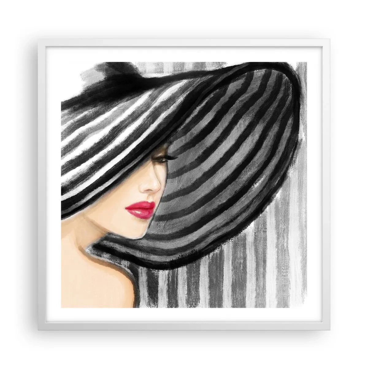 Affiche dans un cadre blanc - Poster - Où te chercher ? - 60x60 cm