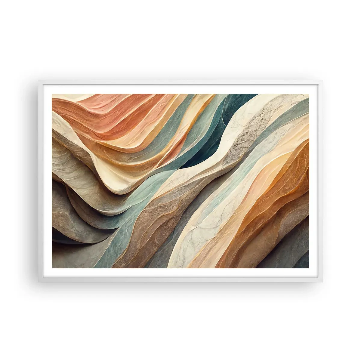 Affiche dans un cadre blanc - Poster - Le moment avant le changement - 100x70 cm