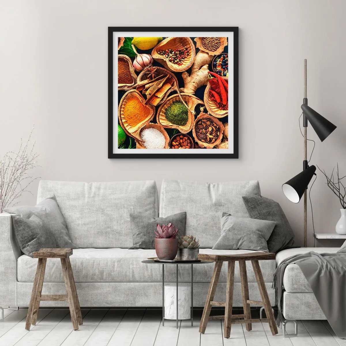 Affiche dans un cadre noir - Poster - Prends ce que tu veux - 50x50 cm