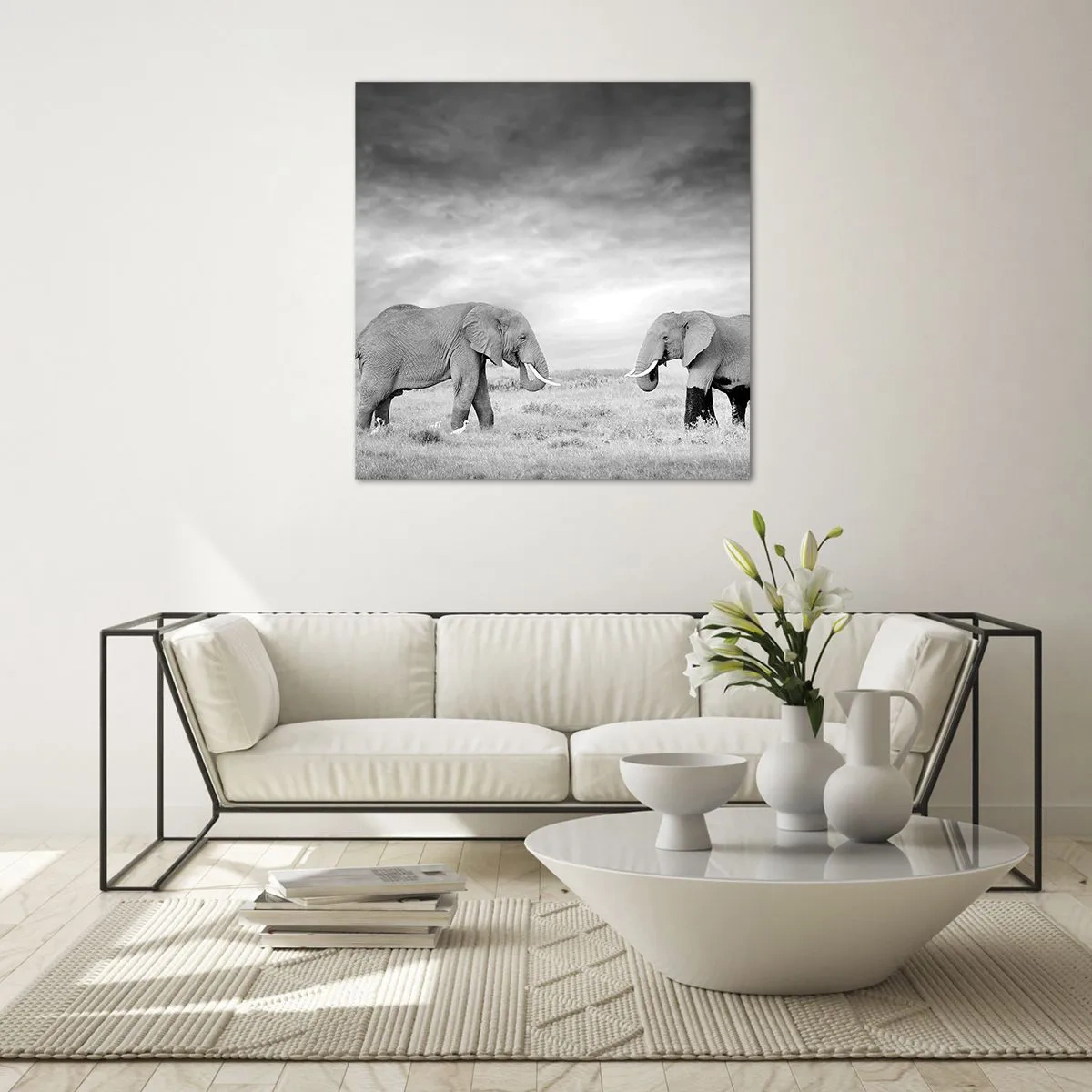 Impression sur verre - Image sur verre - Le gris est beau - 30x30 cm