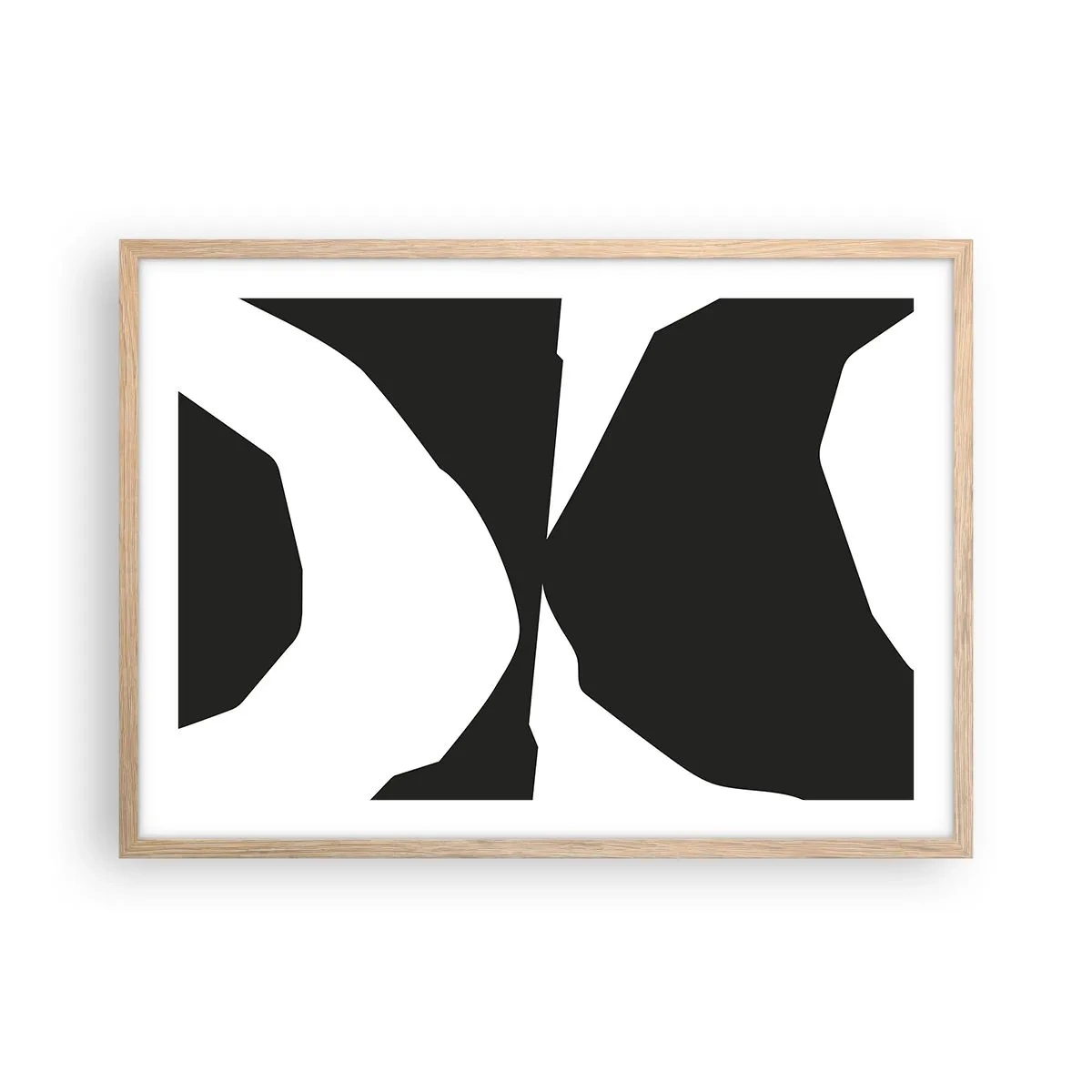 Affiche dans un chêne clair - Poster - Positif négatif - 70x50 cm