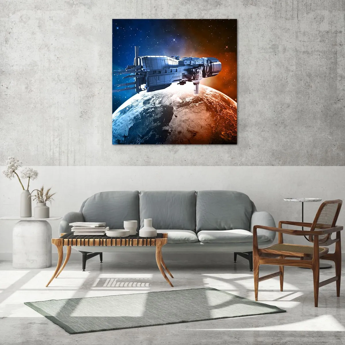 Impression sur verre - Image sur verre - Un observateur attentif - 50x50 cm