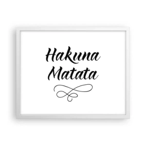 Affiche dans un cadre blanc - Poster - Le meilleur conseil - 50x40 cm