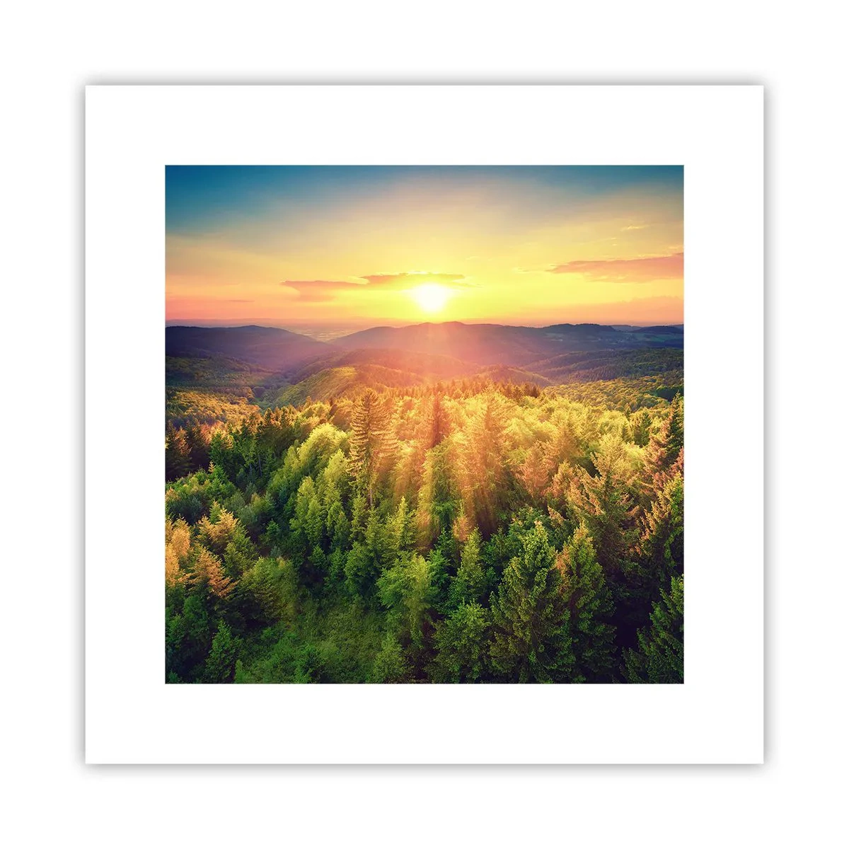 Affiche - Poster - Monts et sommets - 30x30 cm