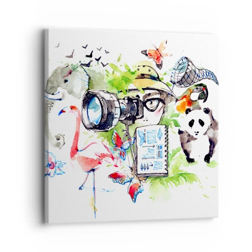 Impression sur toile - Image sur toile - Dans l'objectif d'un voyageu - 30x30 cm