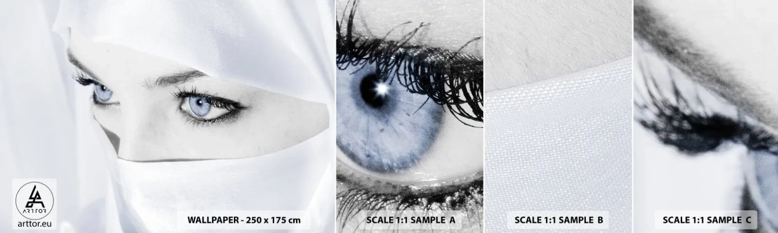 Échantillon De Papier Peint Standard Eco - Directement des mille et une nuits - Femme, Yeux, Culture - 100x30 cm