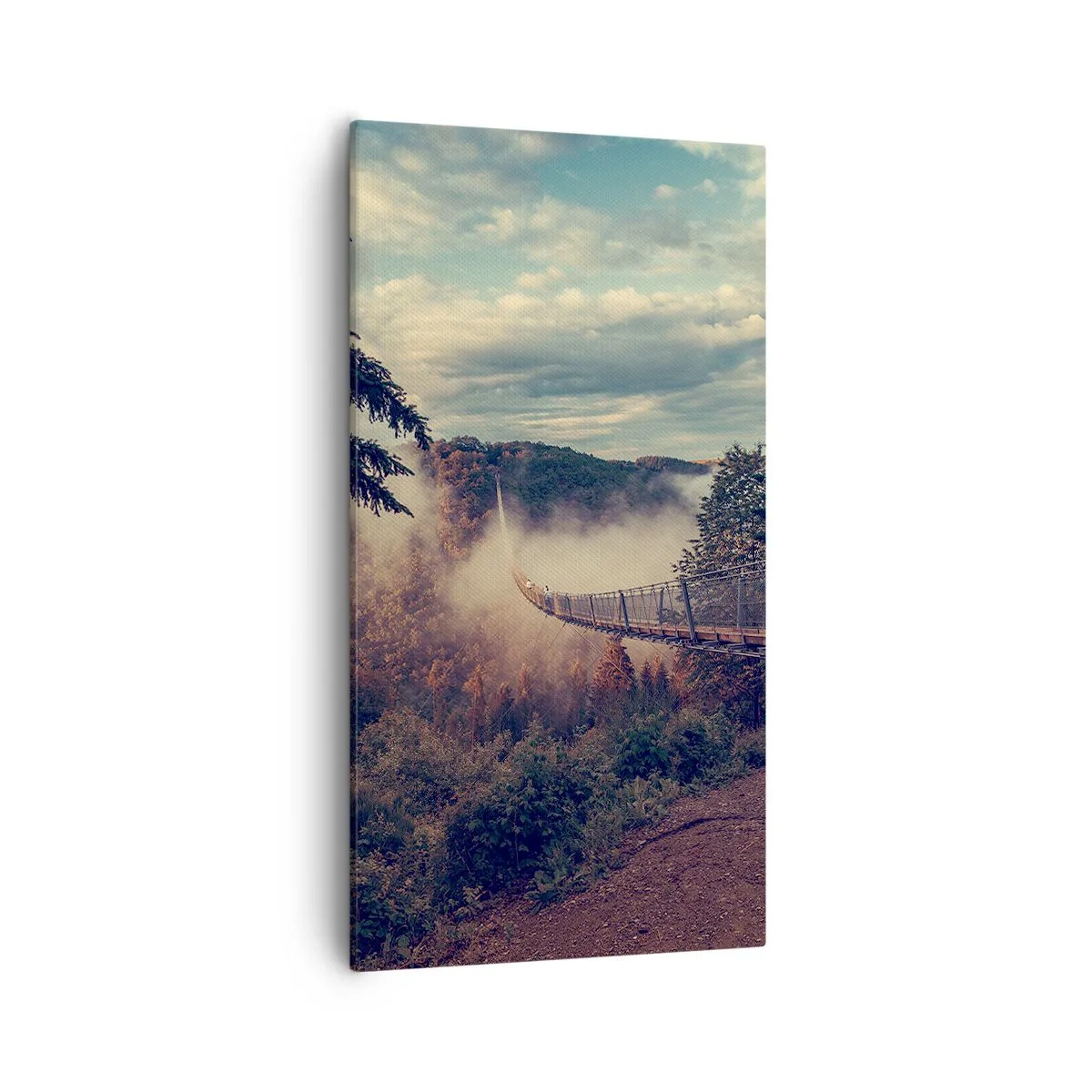 Impression sur toile - Image sur toile - Au-dessus de la forêt d'automne - 55x100 cm