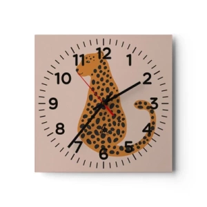 Horloge murale - Pendule murale - La panthère est un motif à la mode - 40x40 cm