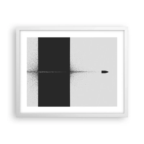 Affiche dans un cadre blanc - Poster - Droit au but - 50x40 cm