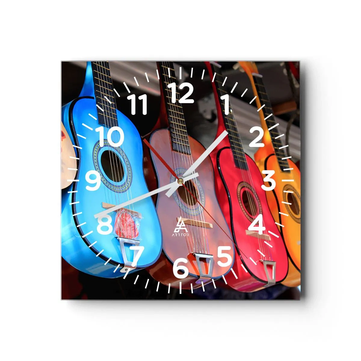 Horloge murale - Pendule murale - Ambiance latine - 40x40 cm