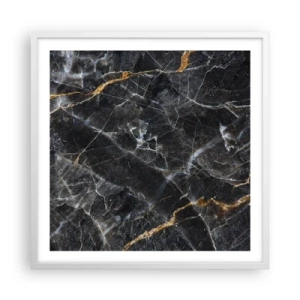 Affiche dans un cadre blanc - Poster - La vie intérieure de la pierre - 60x60 cm