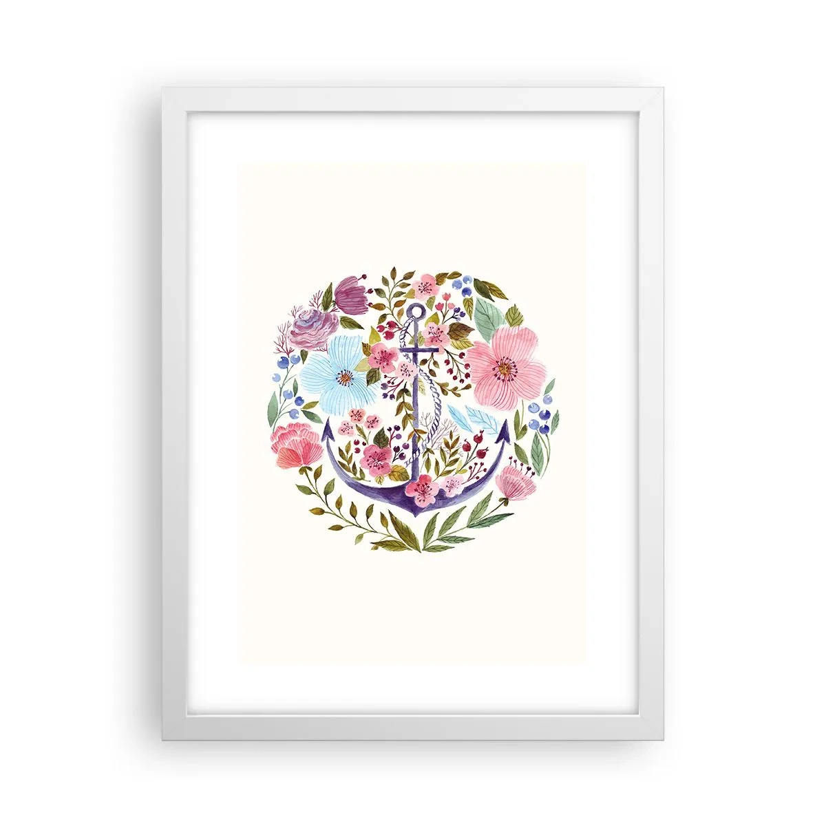 Affiche dans un cadre blanc - Poster - Le beau rêve du marin - 30x40 cm