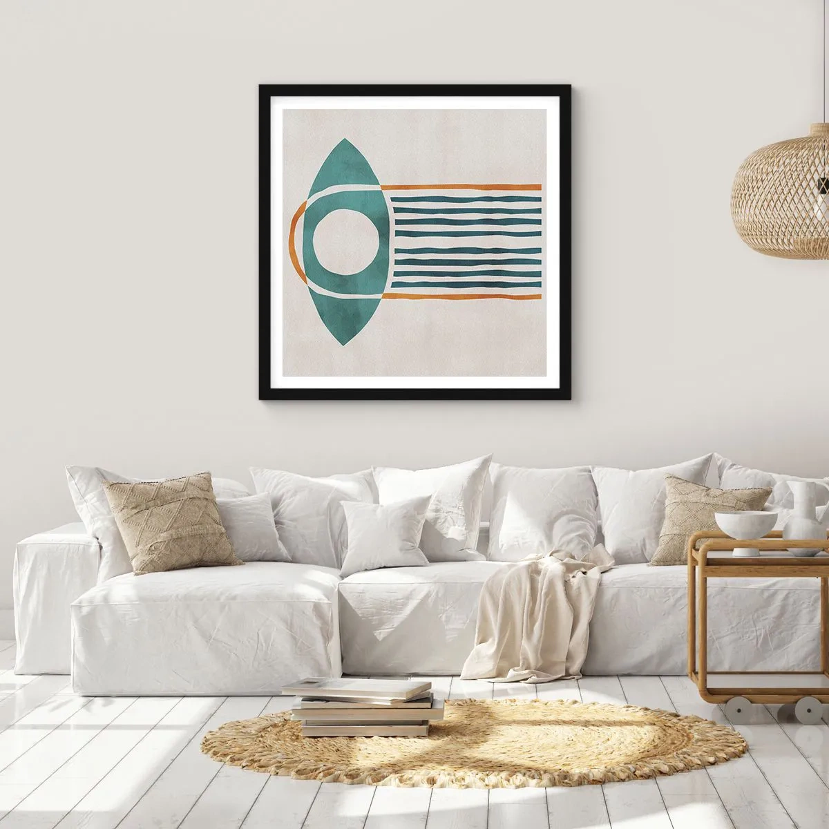 Affiche dans un cadre noir - Poster - Signes et rituels - 30x30 cm