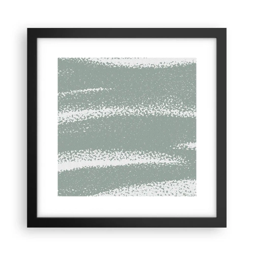 Affiche dans un cadre noir - Poster - Abstraction dans un climat hivernal - 30x30 cm