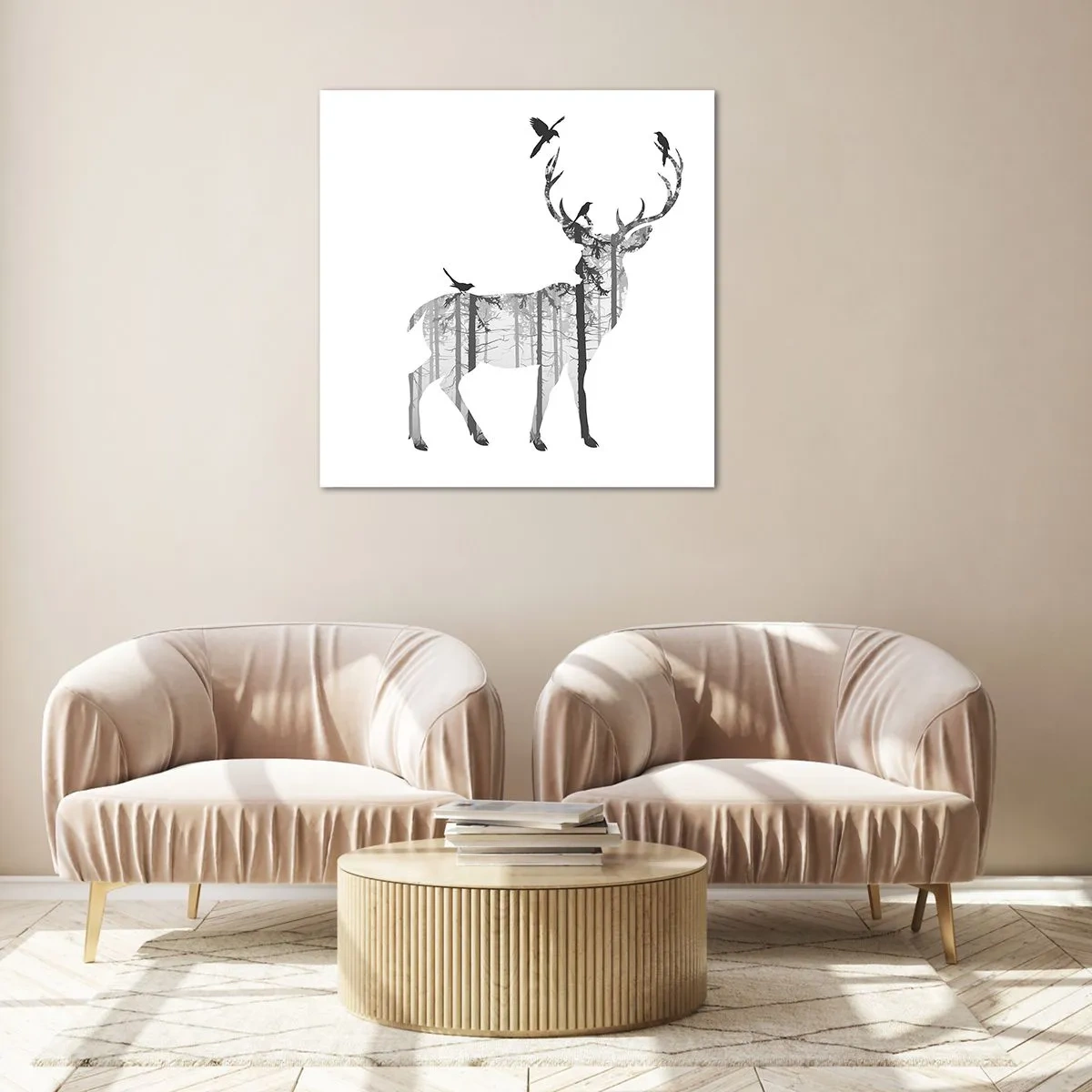 Impression sur verre - Image sur verre - La bonne âme de la forêt - 30x30 cm