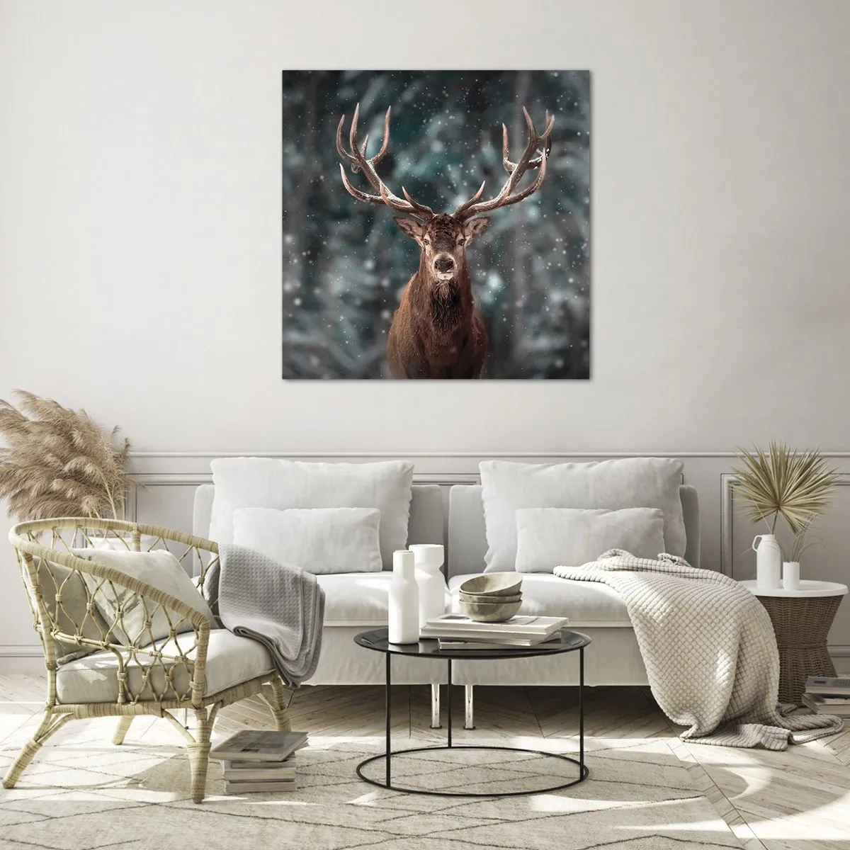 Impression sur verre - Image sur verre - Roi de la forêt couronné - 60x60 cm