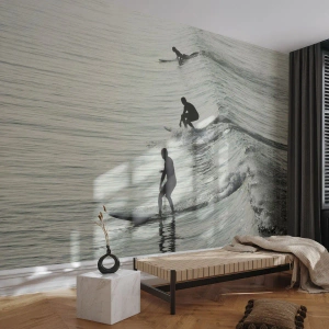 Papier peint sur mesure Premium Sand - A la rencontre de la vague - Surfant, sport, Océan