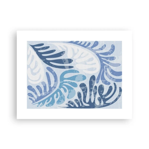 Affiche - Poster - Fougères bleues - 40x30 cm