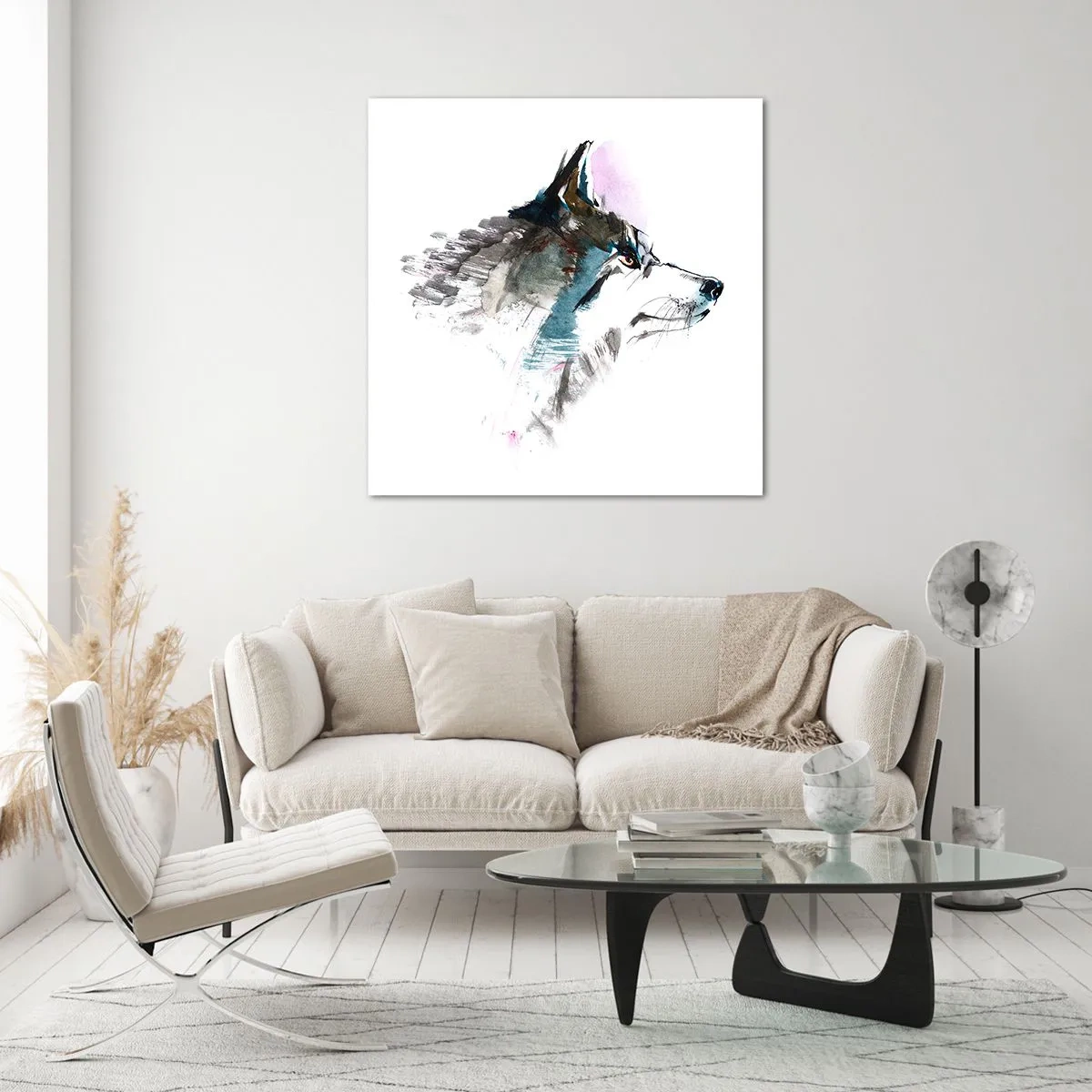 Impression sur verre - Image sur verre - On parle du loup - 30x30 cm