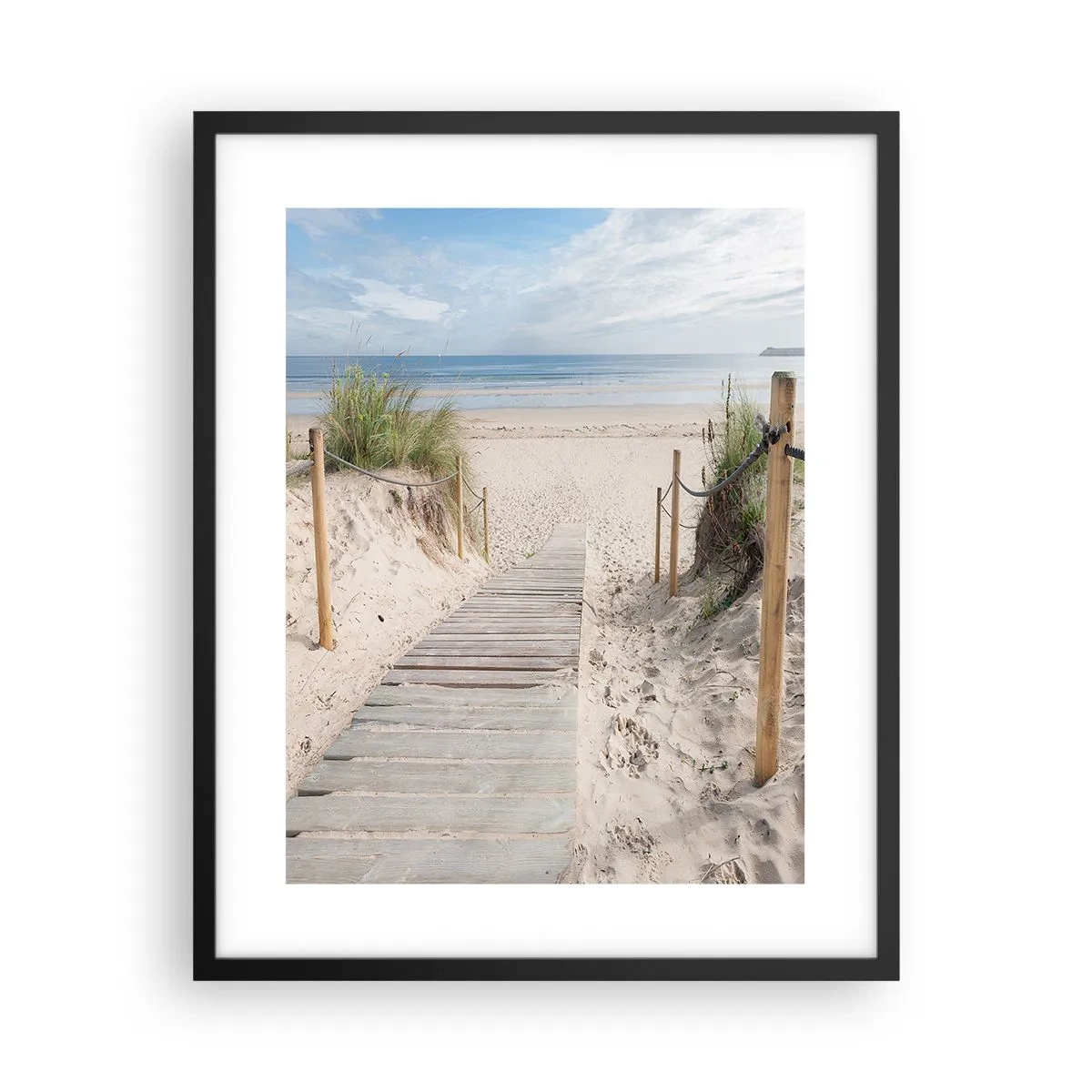Affiche dans un cadre noir - Poster - A l'horizon - 40x50 cm