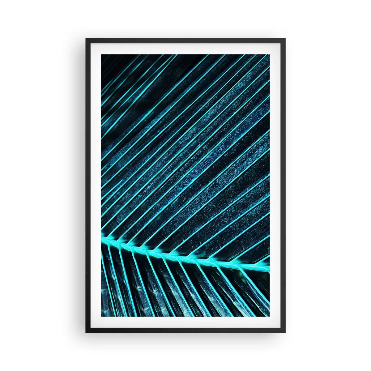 Affiche dans un cadre noir - Poster - Texture verte - 61x91 cm