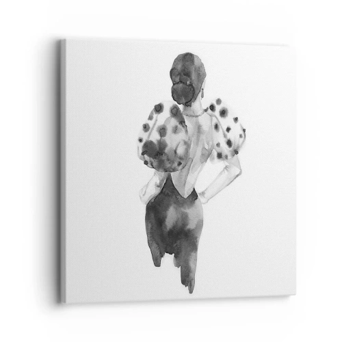 Impression sur toile - Image sur toile - Elle est passée juste à côté - 30x30 cm