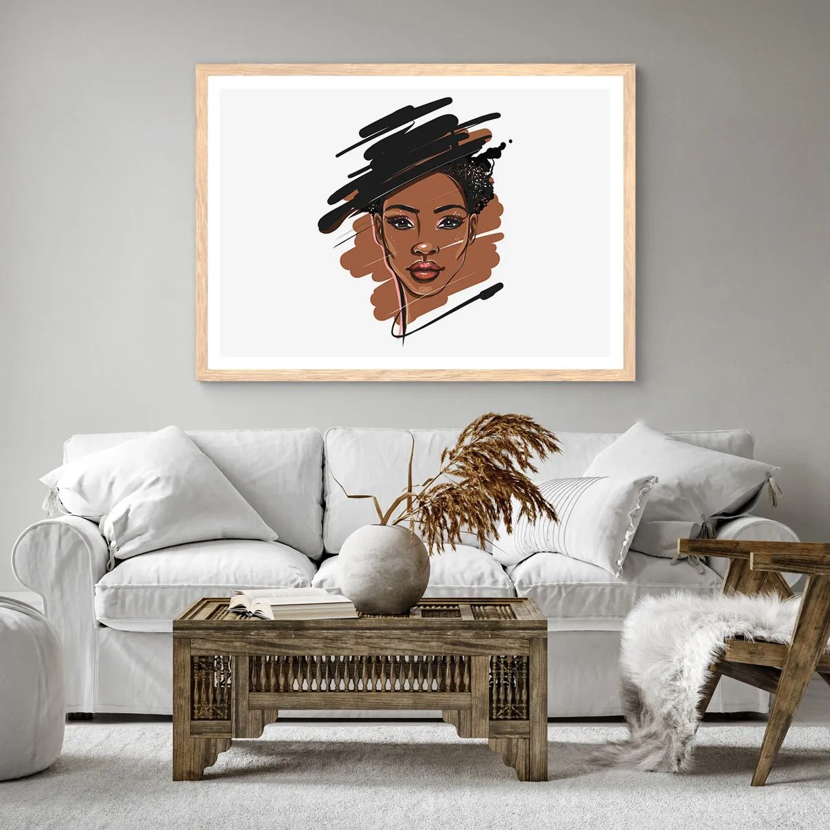 Affiche dans un chêne clair - Poster - Doux comme le chocolat - 40x30 cm