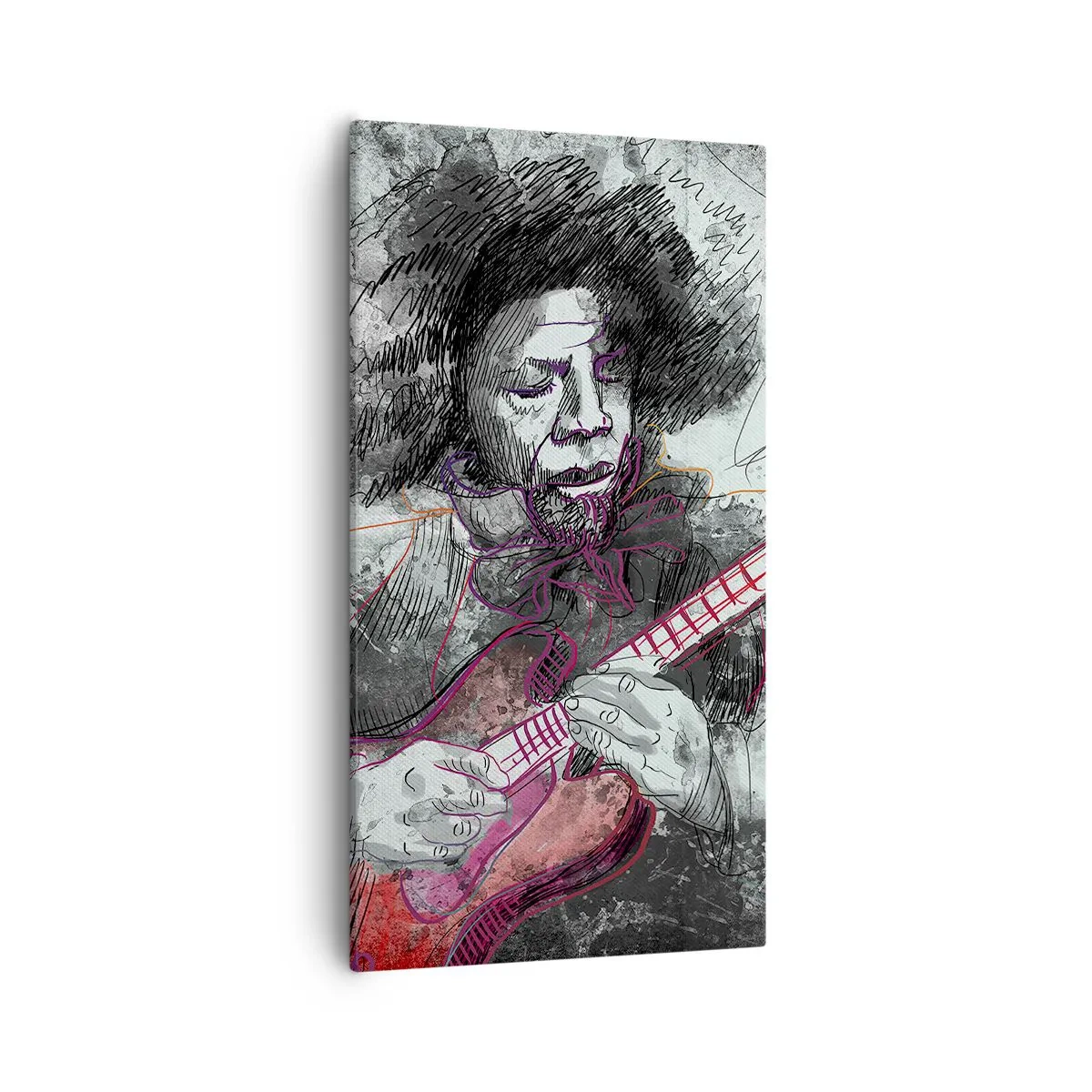 Impression sur toile - Image sur toile - Sur les vagues de la musique - 55x100 cm