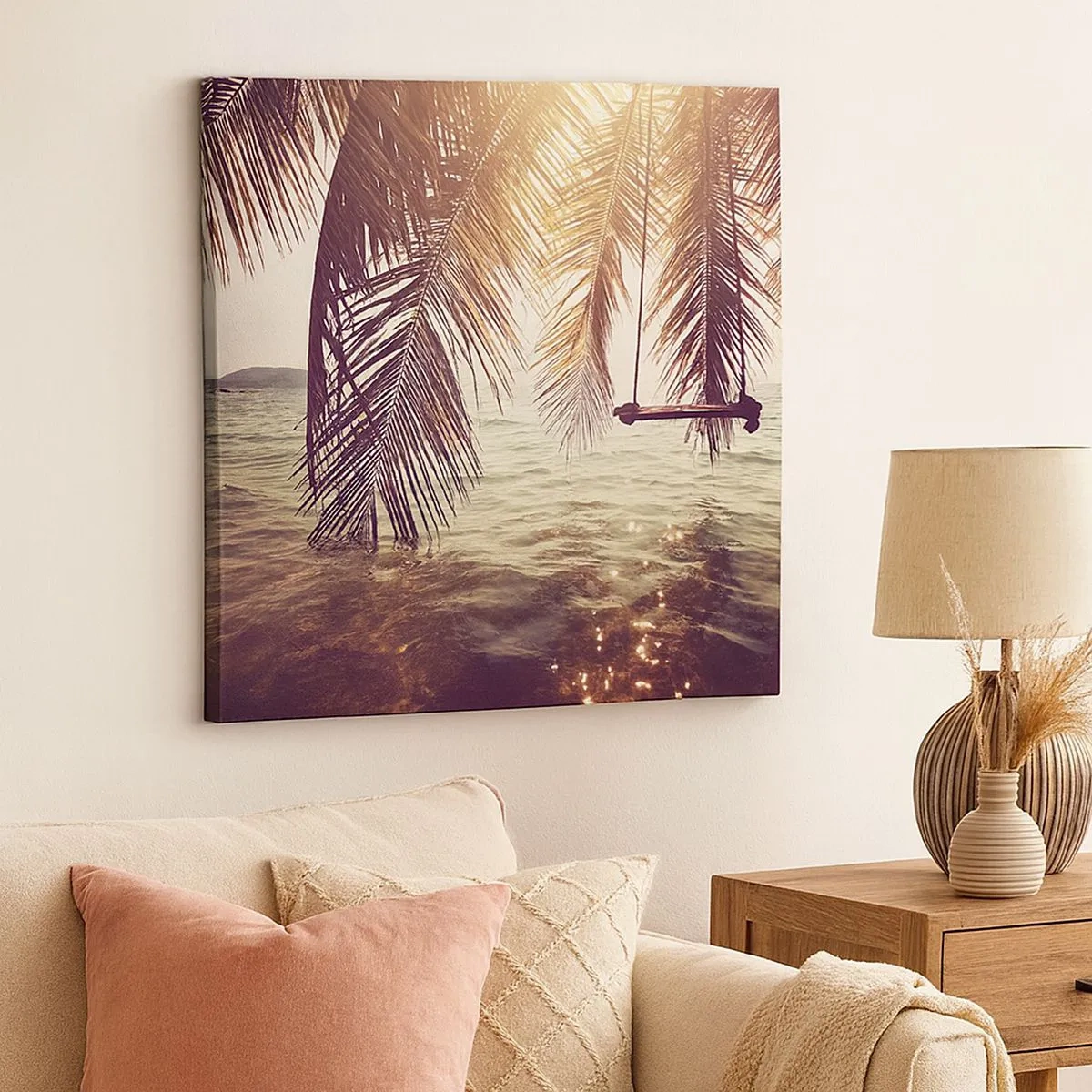 Impression sur toile - Image sur toile - Vous pouvez vous balancer dans les nuages ​​à volonté - 30x30 cm