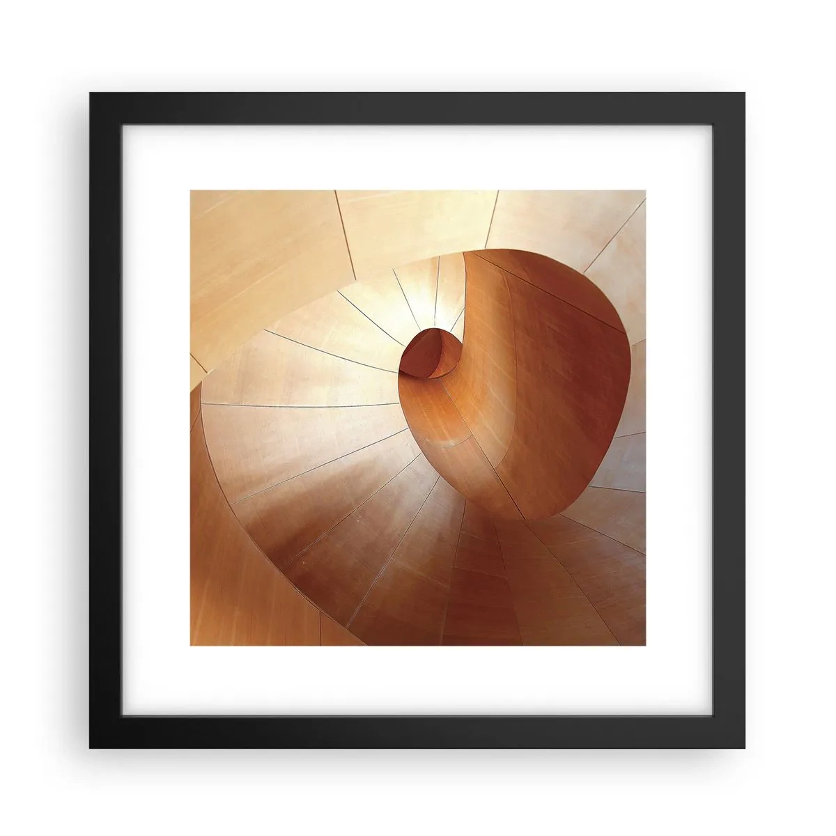 Affiche dans un cadre noir - Poster - Serpentin architectural - 30x30 cm