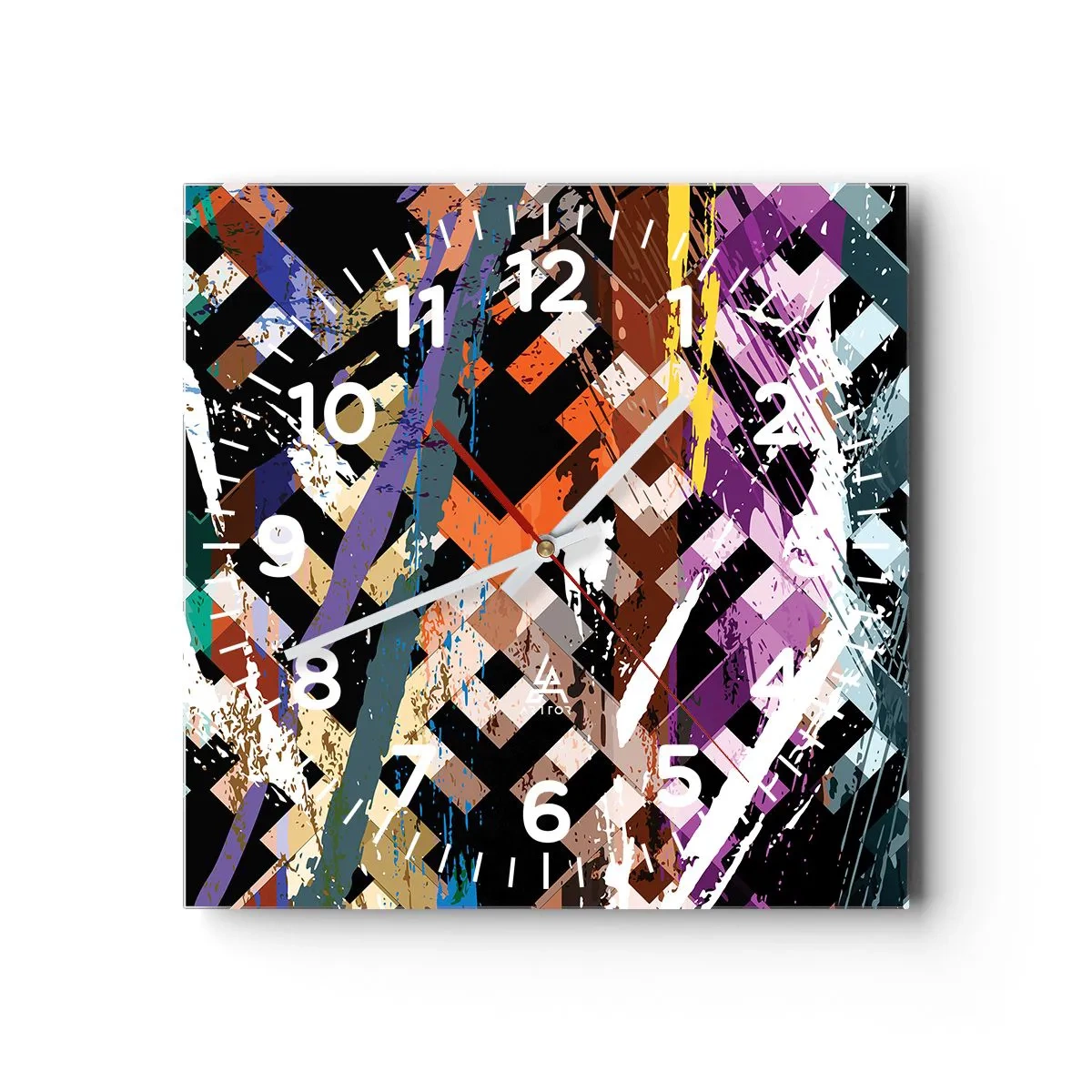 Horloge murale - Pendule murale - Se mettre au carré - 30x30 cm