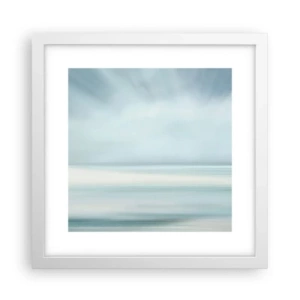 Affiche dans un cadre blanc - Poster - Paix à l'horizon - 30x30 cm