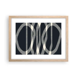 Affiche dans un chêne clair - Poster - Une tentative de briser l'obscurité - 40x30 cm