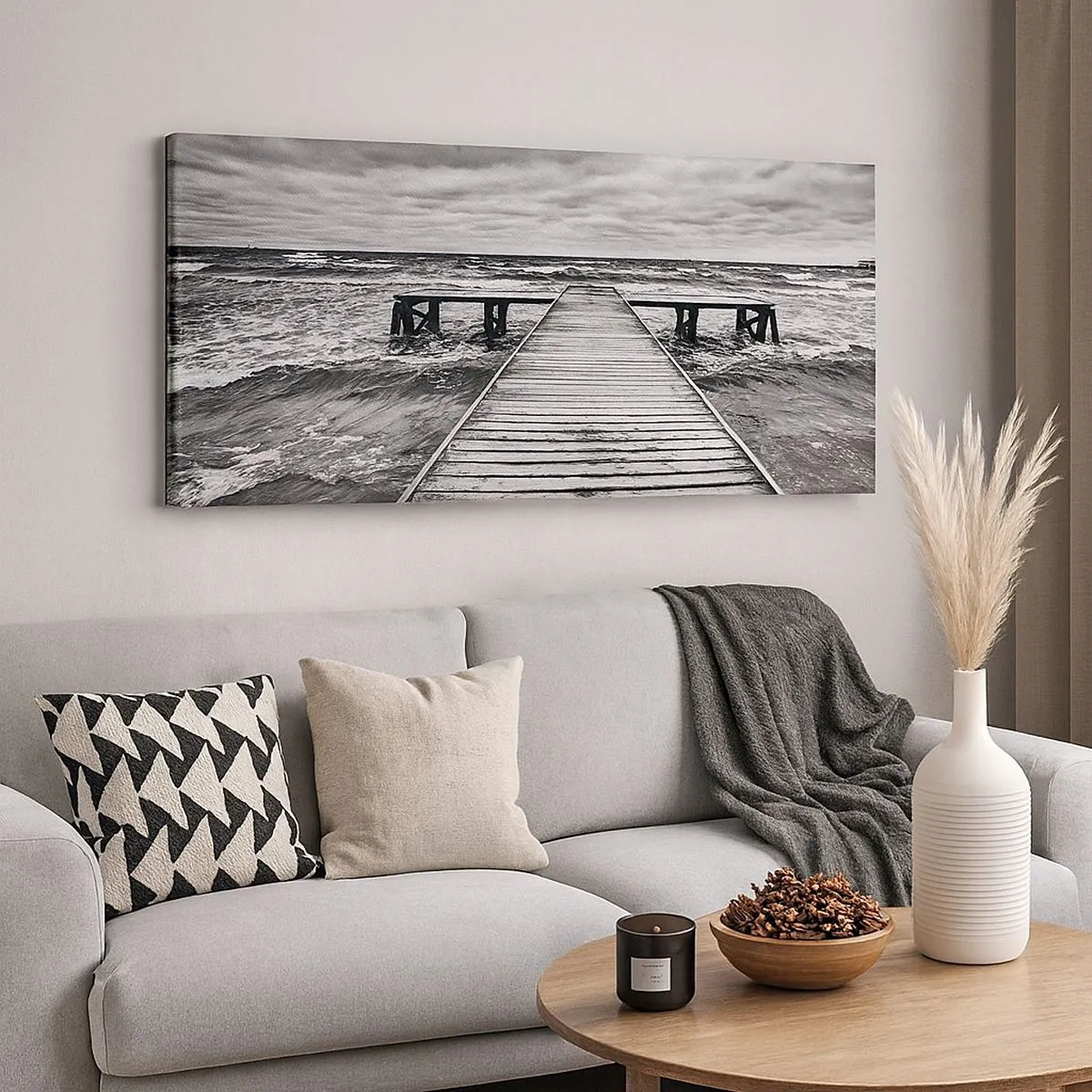 Impression sur toile - Image sur toile - J'attends que le vent, ça le chassera... - 100x40 cm