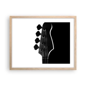 Affiche dans un chêne clair - Poster - Silence de roche - 50x40 cm