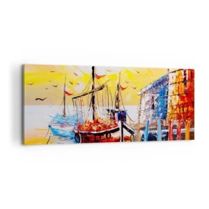 Impression sur toile - Image sur toile - Bon retour - 100x40 cm