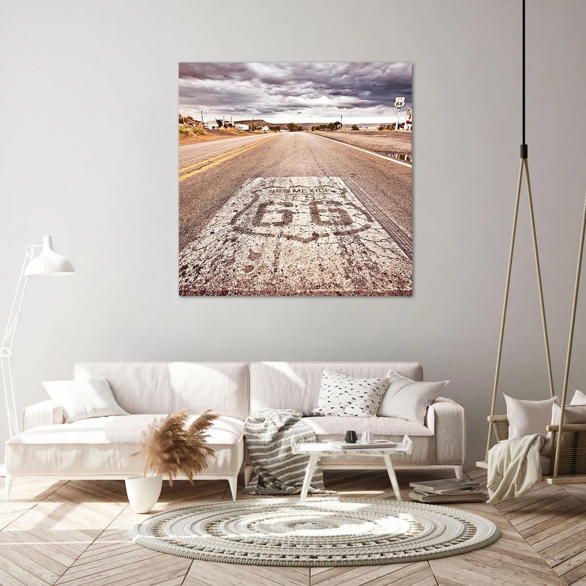 Impression sur toile - Image sur toile - Mother Road - une légende américaine - 60x60 cm