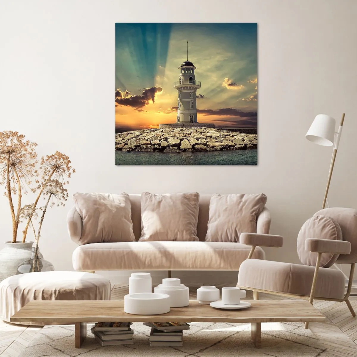 Impression sur toile - Image sur toile - Lumière - Bonté - Beauté - 50x50 cm