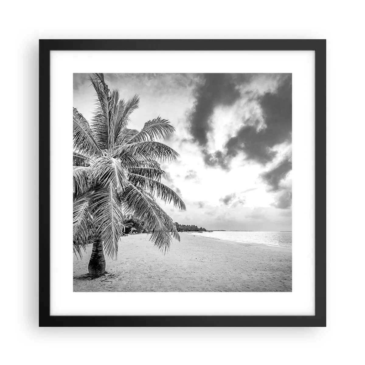 Affiche dans un cadre noir - Poster - Quand tu aspires à la solitude - 40x40 cm