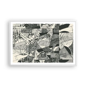 Affiche dans un cadre blanc - Poster - Dynamique du modernisme - 91x61 cm