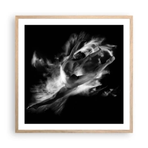 Affiche dans un chêne clair - Poster - Coincé en l'air - 60x60 cm