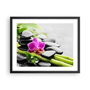 Affiche dans un cadre noir - Poster - Dans un équilibre de calme - 50x40 cm
