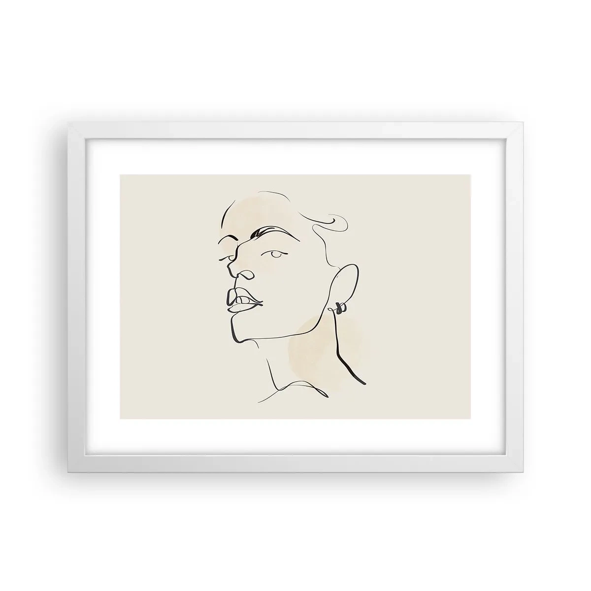 Affiche dans un cadre blanc - Poster - Regard fier - 40x30 cm