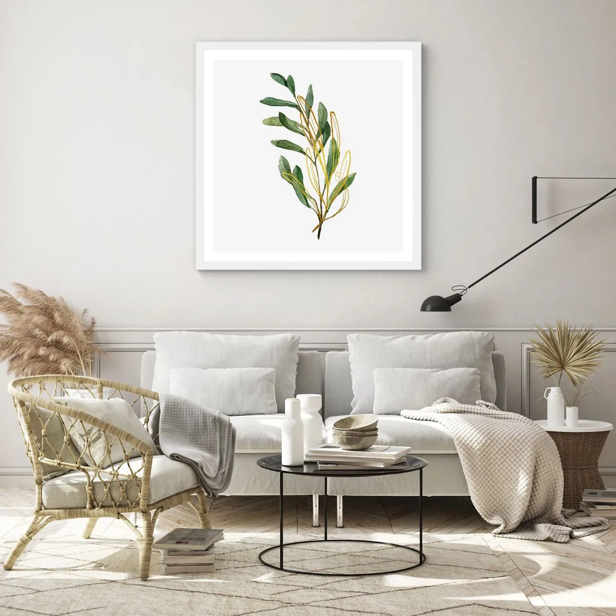 Affiche dans un cadre blanc - Poster - Tout ce qui est bon - 60x60 cm