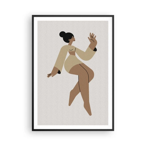 Affiche dans un cadre noir - Poster - Une forme gracieuse - 70x100 cm